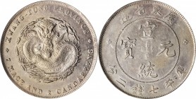 CHINA. Kwangtung. 7 Mace 2 Candareens (Dollar), ND (1909-11). PCGS Genuine--Cleaning, AU Details Gold Shield.

L&M-138; K-31; Y-206; WS-0950. Sharpl...