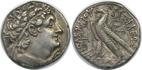 Griechische Münzen, AEGYPTUS. Kleopatra III. und Ptolemaios IX. Soter II. (Lathyros) AR Tetradrachme. Alexandria, datiert RY 10 = 108-107 v. Chr. 14,3...