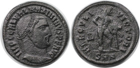 Römische Münzen, MÜNZEN DER RÖMISCHEN KAISERZEIT. Maximinus II. (309-313 n. Chr). Follis. (5.46 g. 22 mm) Vs.: IMP C GAL VAL MAXIMINVS PF AVG, Kopf mi...