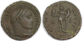 Römische Münzen, MÜNZEN DER RÖMISCHEN KAISERZEIT. Maximinus II. (310-313 n. Chr). Follis. (6,44 g. 22 mm) Vs.: IMP C GAL VAL MAXIMINVS PF AVG, Kopf mi...