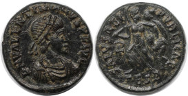 Römische Münzen, MÜNZEN DER RÖMISCHEN KAISERZEIT. Valentinianus II. (375-392 n. Chr). AE. (1.69 g. 13.5 mm) Vs.: DN VALENTINIANVS PF AVG, Drapierte, k...
