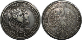 RDR – Habsburg – Österreich, RÖMISCH-DEUTSCHES REICH. Erzherzog Leopold V. (1618-1632). Doppeltaler Medici ND, aus Anlass der Vermählung - breite Büge...