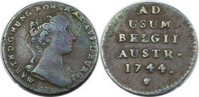 RDR – Habsburg – Österreich, RÖMISCH-DEUTSCHES REICH. Österreichische Niederlande. Maria Theresia. 1 Liard 1744, Brüssel. Kupfer. 3,38 g. Herinek 2070...