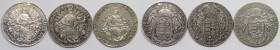 RDR – Habsburg – Österreich, Lots und Sammlungen. Taler 1775, Taler 1783, Taler 1786. Lot von 3 Silbermünzen. Sehr schön-vorzüglich. Henkelspur, gesto...