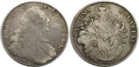 Altdeutsche Münzen und Medaillen, BAYERN / BAVARIA. Maximilian III. Joseph (1745-1777). Madonnentaler 1767, München. Silber. Sehr schön