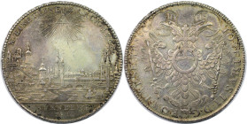 Altdeutsche Münzen und Medaillen, NÜRNBERG, STADT. Konv.-Taler 1768 SR. Stadtansicht. Silber. 28,03 g. Dav. 2494, Kellner 344 c. Vorzüglich. Hübsche P...