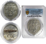 Deutsche Münzen und Medaillen ab 1871, MEDAILLEN UND JETONS. Drittes Reich. Medaille. Tag der Arbeit 1 Mai 1935. Hersteller M.O.S. Aluminium. PCGS SP ...