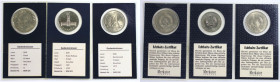 Deutsche Münzen und Medaillen ab 1945, Lots und Sammlungen. 5 Mark 1987, "Rotes Rathaus", Jaeger 1614, Bestell-Nr.: DDR 612, St/Bfr. 10 Mark 1972, "Bu...