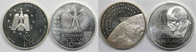 Deutsche Münzen und Medaillen ab 1945, Lots und Sammlungen. BRD. 10 Euro 2004, KM 234 und 10 Euro 2008, KM 272. Lot von 2 Silbermünzen. Bild ansehen L...