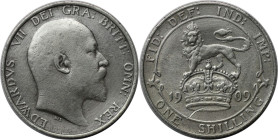 Europäische Münzen und Medaillen, Großbritannien / Vereinigtes Königreich / UK / United Kingdom. Edward VII. (1901-1910). 1 Shilling 1909, Silber. KM ...