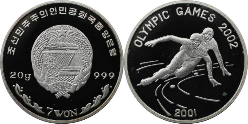 Weltmünzen und Medaillen, Korea Nord / Korea North. Olympische Spiele 2002 in Sa...