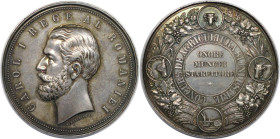 Medaillen und Jetons, Medaillen und Jetons alle Europa. Rumänien. Karl I. AR Prämienmedaille, für Industrie und Landwirtschaft (um 1881), von W. Kullr...