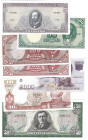 Banknoten, Chile, Lots und Sammlungen. 1 Escudo (1970-73), P.136, 50 Escudos (1973-75), P.140b, 10 Pesos 1975, P.150b, 50 Pesos (1962), P.126b, 2x100 ...