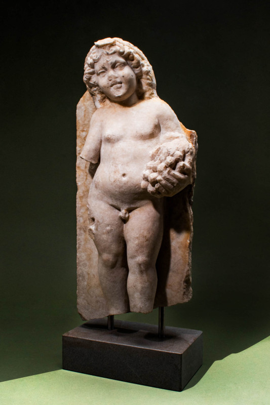 LARGE ROMAN MARBLE STATUE OF YOUNG DIONYSUS

 Ca. AD 100 - 200 A Roman marble ...