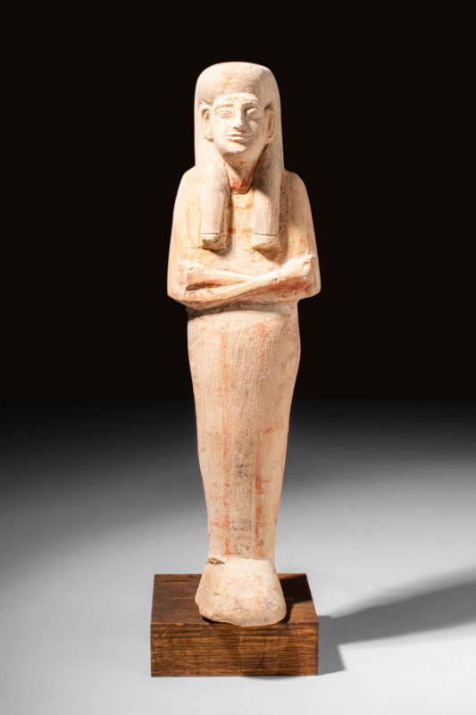 LARGE EGYPTIAN LIMESTONE USHABTI

 New Kingdom, Ca. 1350 - 1069 BC A remarkabl...