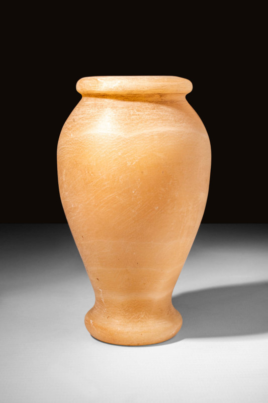 EGYPTIAN ALABASTER FOOTED VESSEL

 Old Kingdom, Ca. 2640 - 2184 BC An Egyptian...