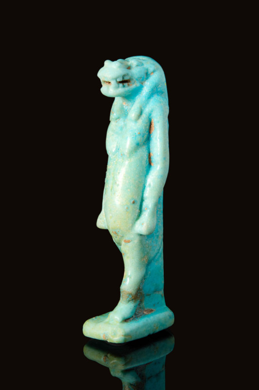 HUGE EGYPTIAN FAIENCE AMULET OF TAWERET

 Late Period, Ca. 688-332 BC An Egypt...