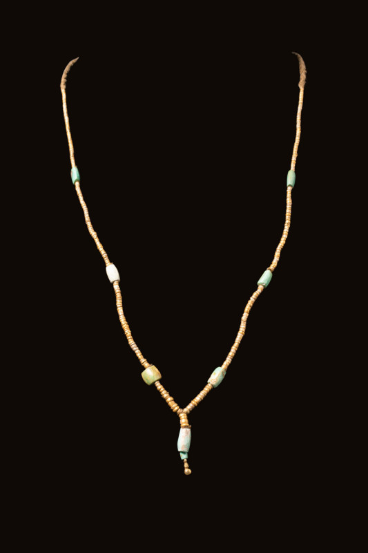 EGYPTIAN NECKLACE WITH FAIENCE AND GOLD BEADS

 Ca. 664 - 332 BC An amazing Eg...