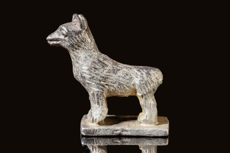 ROMAN SILVER FIGURINE OF WOLF

 Ca. AD 100 - 300 A Roman silver figurine of a ...