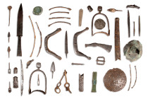 VERY RARE BYZANTINE FULL HORSE HARNESS SET OF A CAVALRY SOLDIER 

 Ca. AD 1100 - 1400 A remarkable Byzantine set of grave goods found with a knight ...