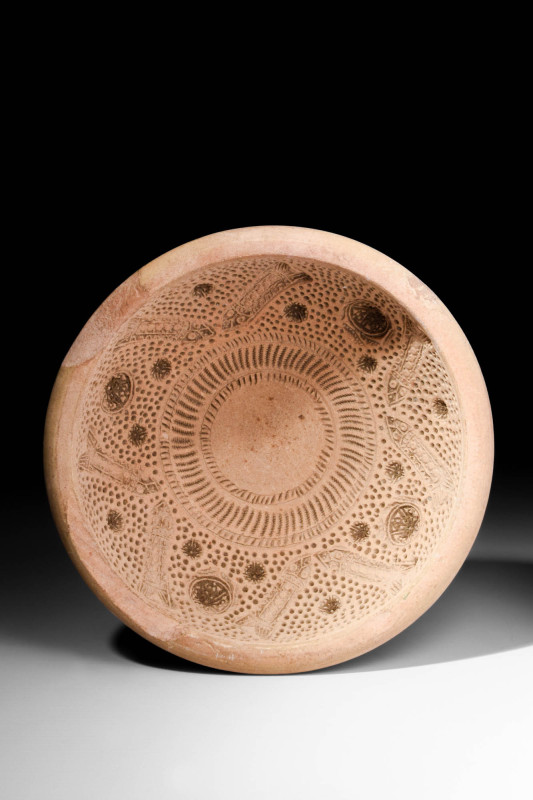 FATIMID MOULD FOR BOWL WITH STAR PATTERN

 Ca. AD 1100 - 1200 A Fatimid terrac...