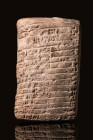 SUMERIAN CLAY INSCRIBED CUNEIFORM TABLET

 Ca. 2200 - 1900 BC A Sumerian hand-built clay tablet of rectangular form containing about seventeen lines...