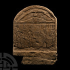 Egyptian Stone Stela with Royal Offering Scene