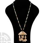 Egyptian Faience Necklace with Pendant