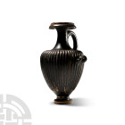 South Italian Black-Glazed Miniature Hydria