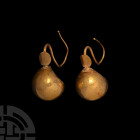 Roman Gold Bell-Shaped Earring Pair