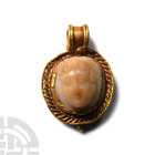 Roman Gold Pendant with Medusa Cameo