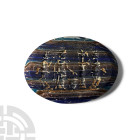 Roman Glass Intaglio with Scenic Group