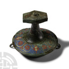 Roman Enamelled Bronze Vessel Lid