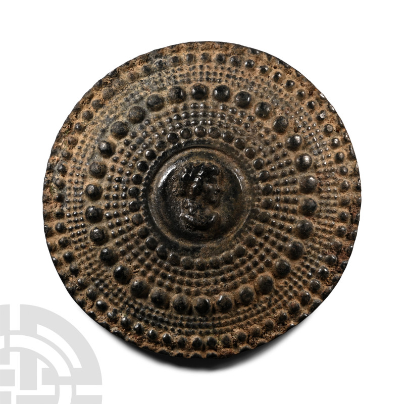 1st-3rd century A.D.. Domed phalera with field of radiating bosses in varying si...