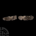 Crusader Silver and Niello Ring with Crosses