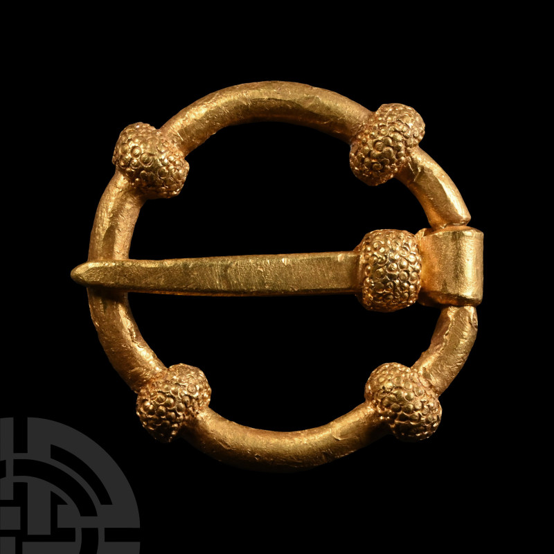 13th century A.D.. Annular in form with four granulated bulbs; straightened and ...