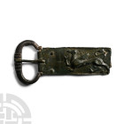 Medieval Bronze Buckle with Repoussé Griffin