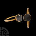 Medieval Gold Ring with Crystal Cabochon