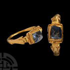 Medieval Gold Ring with Topaz Cabochon