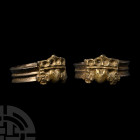 Medieval Silver-Gilt Claddagh Style Ring