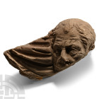 Medieval Marble Sarcophagus Fragment with a Man