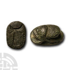 Phoenicio-Egyptian Dark Green Stone Scarab