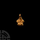 Egyptian Gold Lotus Type Pendant