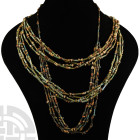 Egyptian Multi-Stranded Mummy Bead Necklace