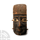 Egyptian Painted Wooden Mummy Mask