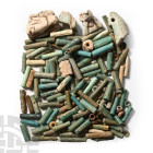 Egyptian Faience Bead and Amulet Group