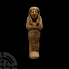 Egyptian Painted Limestone Shabti for Abet-iyiry