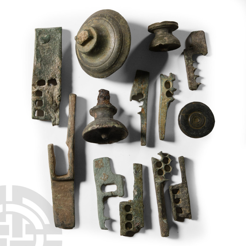 1st-4th century A.D.. Including voided key bits, discoid studs and other items; ...