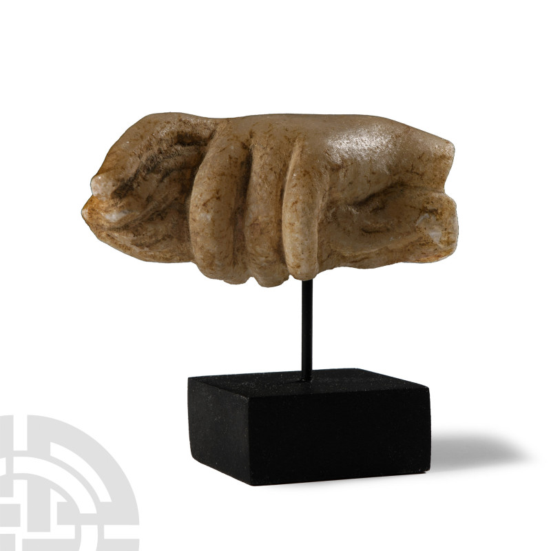 1st century B.C.-2nd century A.D.. Left hand, likely from a larger statue of the...