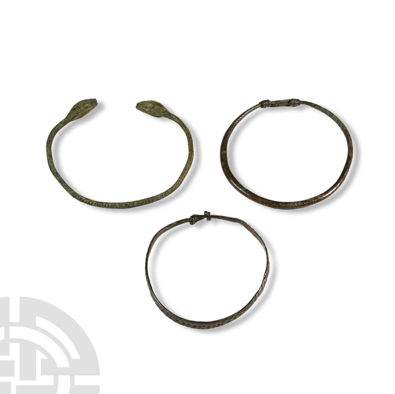 1st-3rd century A.D.. Comprising: one with round-section hoop with the ends woun...